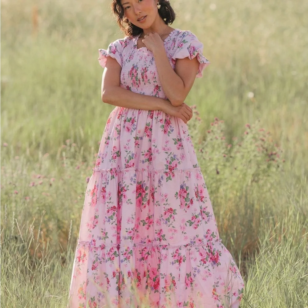 JessaKae Pink Floral Maxi Dress - Picture 2 of 3